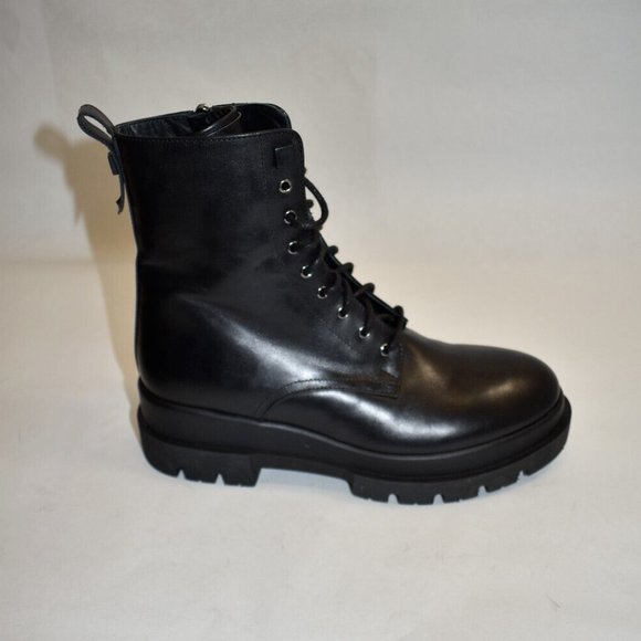 New! La Canadienne Brendan Leather Combat Booties Black 39 EU 8.5 US Z3 DD296 - Picture 4 of 8